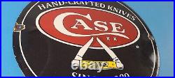 Vintage Case Knives Sign Porcelain Service Station Store Gas Pump Sign