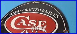 Vintage Case Knives Sign Porcelain Service Station Store Gas Pump Sign