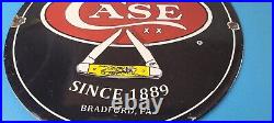 Vintage Case Knives Sign Porcelain Service Station Store Gas Pump Sign