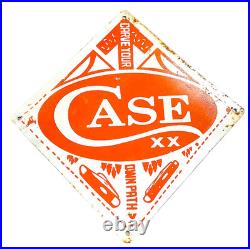 Vintage Case Pocket Knives Porcelain Metal Advertising Sign CARVE YOUR OWN PATH