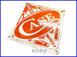 Vintage Case Pocket Knives Porcelain Metal Advertising Sign CARVE YOUR OWN PATH