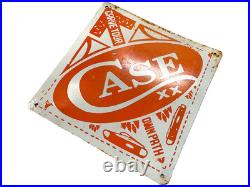 Vintage Case Pocket Knives Porcelain Metal Advertising Sign CARVE YOUR OWN PATH