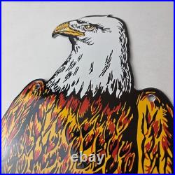Vintage Case Tractors Sign Bald Eagle Porcelain Service Station Store Gas Sign