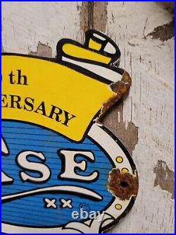 Vintage Case XX Porcelain Sign Pocket Knive Hunting Fishing Gun Oil Gas Station