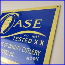 Vintage Case xx Knives Sign Porcelain Service Station Store Gas Pump Sign Vintage Case xx Knives Sign Porcelain Service Station Store Gas Pump Sign