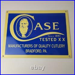 Vintage Case xx Knives Sign Porcelain Service Station Store Gas Pump Sign Vintage Case xx Knives Sign Porcelain Service Station Store Gas Pump Sign