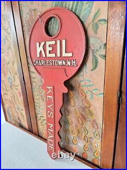 Vintage Cast Iron Trade Sign Keil Charlestown NH Key Advertising Sign