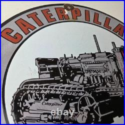Vintage Caterpillar Sign Heavy Equipment Trucks Service Gas Porcelain Sign