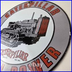 Vintage Caterpillar Sign Heavy Equipment Trucks Service Gas Porcelain Sign