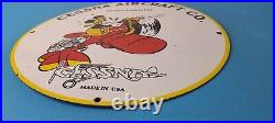 Vintage Cessna Aircraft Sign Mickey Mouse Gas Pump Airplane Porcelain Sign