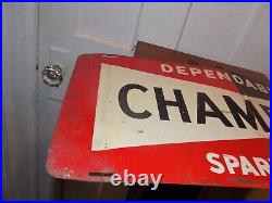 Vintage Champion Dependable Spark Plugs Metal Sign