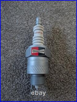 Vintage Champion Spark Plug Plastic Blow Mold Station Store Sign Display 3D 22