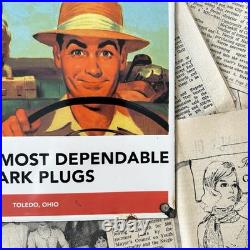 Vintage Champion Spark Plugs 8x12 Inches Porcelain Enamel Sign