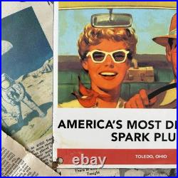 Vintage Champion Spark Plugs 8x12 Inches Porcelain Enamel Sign