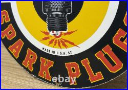 Vintage Champion Spark Plugs Porcelain Sign Service Station Dealership Oil Gas
