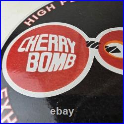 Vintage Cherry Bomb Sign Auto Mechanic Exhaust Gas Pump Hot Rod Porcelain Sign Vintage Cherry Bomb Sign Auto Mechanic Exhaust Gas Pump Hot Rod Porcelain Sign