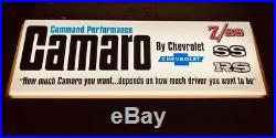 Vintage Chevrolet Camaro Sign. Chevy, Chevelle, Corvette