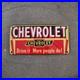 Vintage-Chevrolet-Drive-It-Old-Us-Gasoline-Oil-Gas-Pump-Enamel-Porcelain-Sign-01-coh