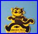 Vintage-Chevrolet-Porcelain-Sign-Felix-the-Cat-License-Ad-Topper-Auto-Gas-Sign-01-lph