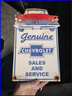 Vintage Chevrolet Porcelain Sign Used Cars Service Chevy Dealer Truck Auto Sales Vintage Chevrolet Porcelain Sign Used Cars Service Chevy Dealer Truck Auto Sales