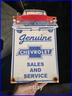 Vintage Chevrolet Porcelain Sign Used Cars Service Chevy Dealer Truck Auto Sales Vintage Chevrolet Porcelain Sign Used Cars Service Chevy Dealer Truck Auto Sales