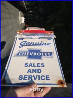 Vintage Chevrolet Porcelain Sign Used Cars Service Chevy Dealer Truck Auto Sales Vintage Chevrolet Porcelain Sign Used Cars Service Chevy Dealer Truck Auto Sales