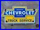 Vintage-Chevrolet-Porcelain-Sign-Used-Truck-Service-Chevy-Dealer-Car-Automobile-01-bbsh