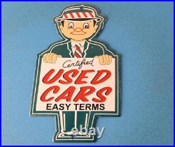 Vintage Chevrolet Porcelain Used Cars Gas Oil Service Station Dealership Sign