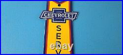 Vintage Chevrolet Sign Porcelain Service Arrow Gas Oil Pump Chevy Garage Sign