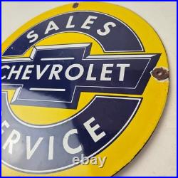 Vintage Chevrolet Sign Sales Service Automobile Motors Gas Pump Porcelain Sign Vintage Chevrolet Sign Sales Service Automobile Motors Gas Pump Porcelain Sign