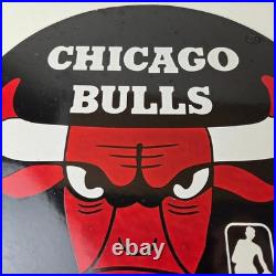 Vintage Chicago Bulls Sign NBA Basketball Stadium Porcelain Gas Pump Sign Vintage Chicago Bulls Sign NBA Basketball Stadium Porcelain Gas Pump Sign