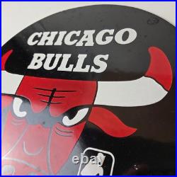 Vintage Chicago Bulls Sign NBA Basketball Stadium Porcelain Gas Pump Sign Vintage Chicago Bulls Sign NBA Basketball Stadium Porcelain Gas Pump Sign