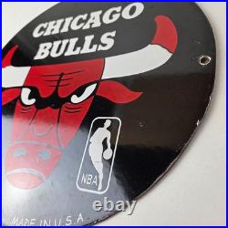 Vintage Chicago Bulls Sign NBA Basketball Stadium Porcelain Gas Pump Sign Vintage Chicago Bulls Sign NBA Basketball Stadium Porcelain Gas Pump Sign