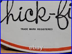 Vintage Chick-fil-a Porcelain Sign Old Fast Food Burger Fries Restaurant Chicken