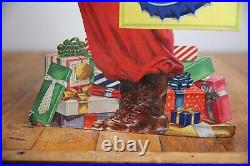 Vintage Christmas cardboard Sign Pepsi General Store Santa Display soda bottle Vintage Christmas cardboard Sign Pepsi General Store Santa Display soda bottle