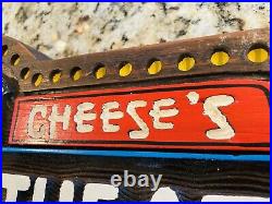 Vintage Chuck E Cheese Pizza Sign Wall Art Man Cave Advertisement Americana