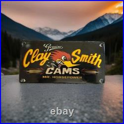 Vintage Clay Smith Cams Porcelain Sign Long Beach California Summit Racing USA