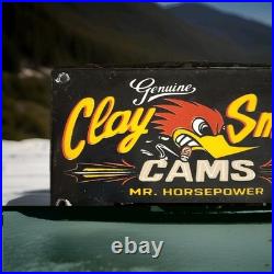 Vintage Clay Smith Cams Porcelain Sign Long Beach California Summit Racing USA