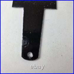 Vintage Clean Rest Rooms Porcelain Sign Torch Flame Men Sign