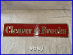 Vintage Cleaver Brooks Furnace Tin Advertising Sign 18 X 6 RARE NEW