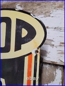 Vintage Co-op Gas Porcelain Sign Old 4ft Art Deco Gasoline Station Neon Skin USA