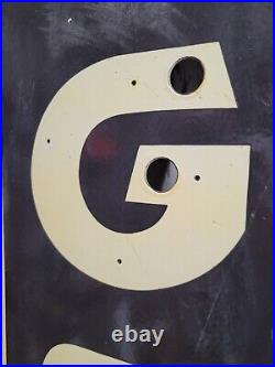 Vintage Co-op Gas Porcelain Sign Old 4ft Art Deco Gasoline Station Neon Skin USA