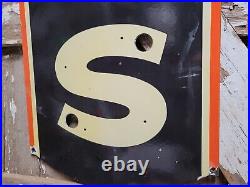 Vintage Co-op Gas Porcelain Sign Old 4ft Art Deco Gasoline Station Neon Skin USA