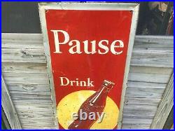 Vintage Coca Cola Advertising Sign 1930's