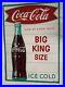 Vintage-Coca-Cola-Big-King-Size-Ice-Cold-Metal-Sign-Fish-Tail-01-rmh