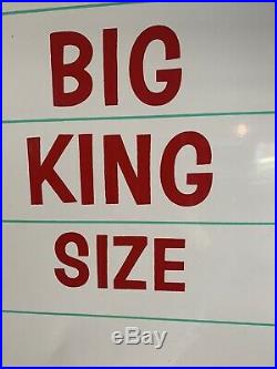 Vintage Coca Cola Big King Size Ice Cold Metal Sign Fish Tail