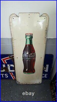 Vintage Coca Cola Bottle Pilaster Sign 1949
