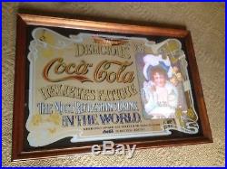 Vintage Coca Cola Coke Mirror Sign Pub Bar Store Advertising 39 by 27