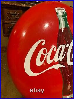 Vintage Coca Cola Porcelain 36 Bottle Button Sign