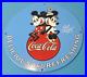 Vintage-Coca-Cola-Porcelain-Mickey-Mouse-Delicious-Refreshing-Gas-Pump-Sign-01-ggn
